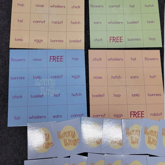 π΄3/$15π΄ Cute Vintage Easter Bingo Game - Picture 7 of 16